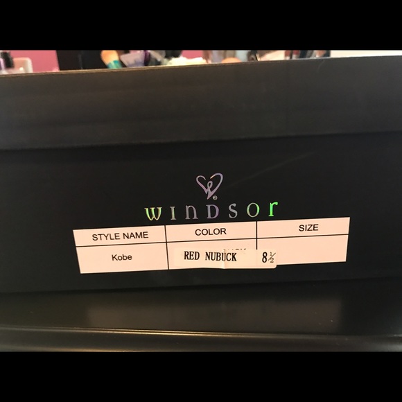 Fire engine red high heel shoes,only worn once :( - Picture 3 of 3