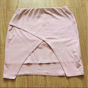 Pink mini skirt