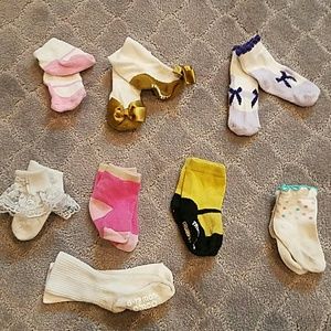 0-12 month girls sock lot