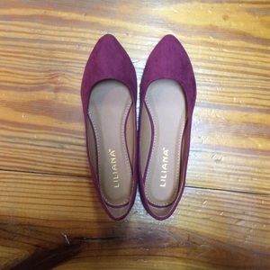 Wine colored flats