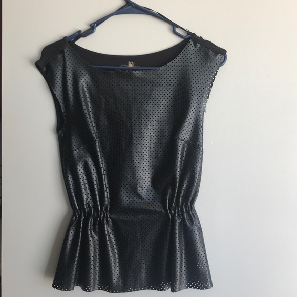 Faux leather Vera wang shirt.