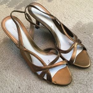 *Naturalizer* short gold heels