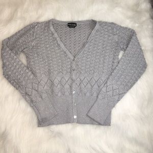 Wet Seal Button Down Crop Cardigan