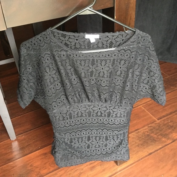 Black Lace Blouse for Petite or Child