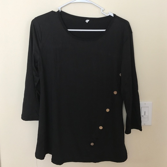 Asymmetrical black top size M-Large