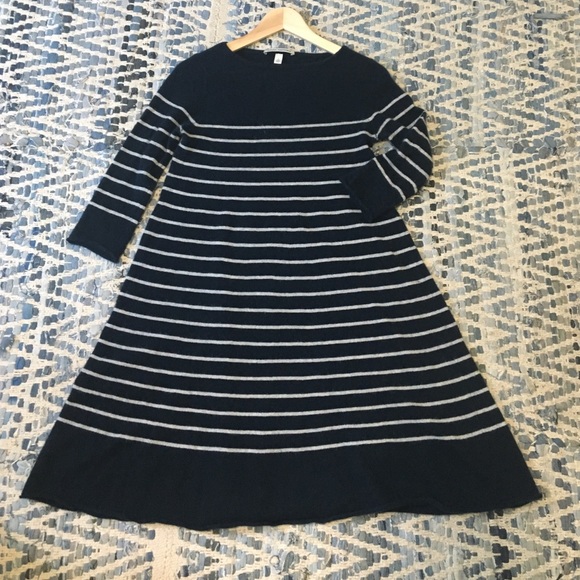 Autumn Cashmere A-line striped dress