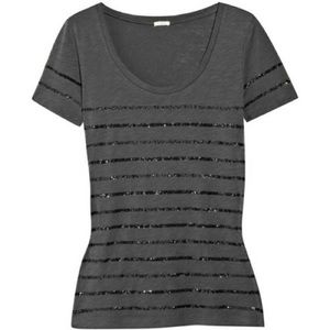 J. Crew Sequin-Stripe Tee