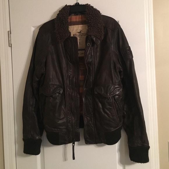 Bomber leather jacket