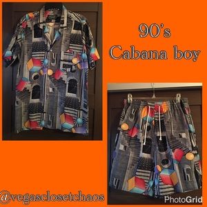 Mens shirt and shorts set
