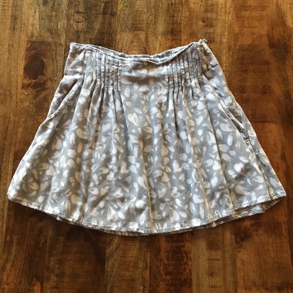 Gray and White Skirt