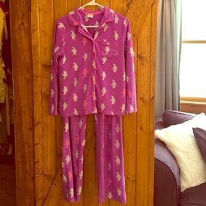 Purple Penguin pajama set