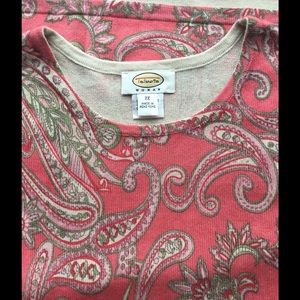 Lux cashmere/silk blend Talbots crewneck sweater