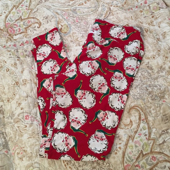 LuLaRoe Santa Claus Christmas Leggings.