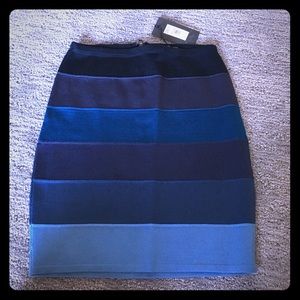 Armani Exchange NWT blue bandage skirt Sz S