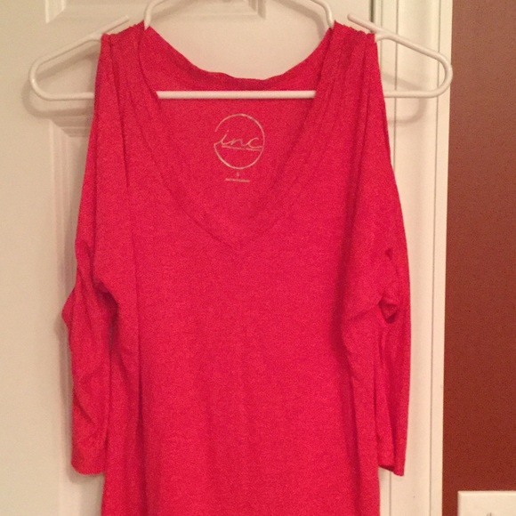 INC Cold shoulder t shirt