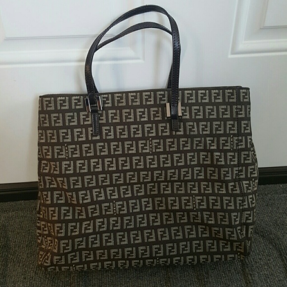 fendi canvas tote bag