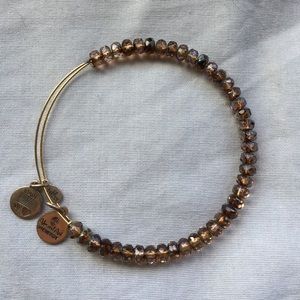 Alex and Ani brown beaded bracelet