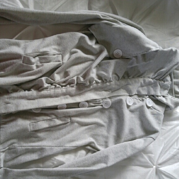 Grey button down sweater