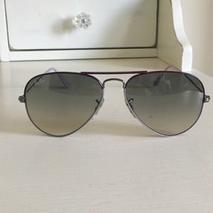 Ray Ban Aviators with lavender frame