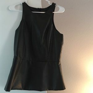 Black sleeveless perplum blouse