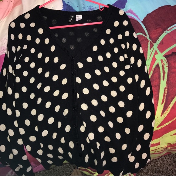 H&M polka dot cardigan