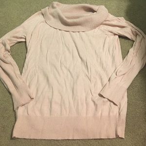 Rose pink cowl neck sweater