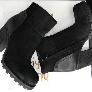 Black, suede, franklin Sam Edelman ankle boot