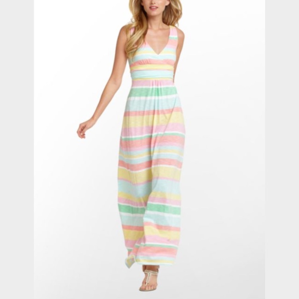 GUC Lilly Pulitzer Sloane Dress Striped Pastel