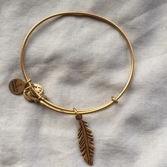 Alex and Ani gold "feather" bracelet
