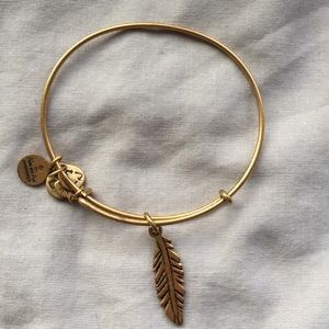 Alex and Ani gold "feather" bracelet