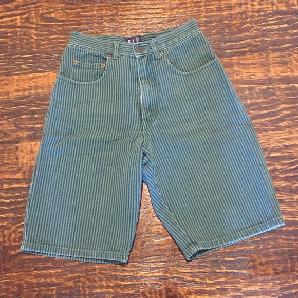 Vintage Pants - ❌❌SOLD‼️❌❌ VINTAGE GAP High Waisted Striped Denim Shorts