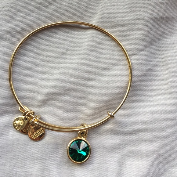 Alex and Ani Gold May birth stone bracelet
