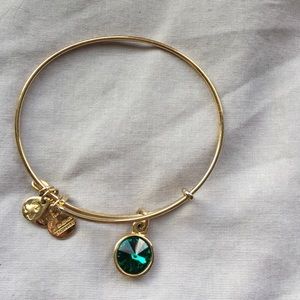 Alex and Ani Gold May birth stone bracelet