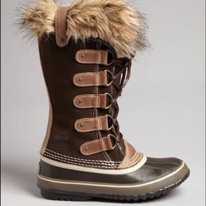 Sorel Joan of Arctic fur trim boots size 7 brown