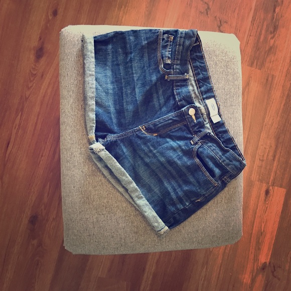 Dark wash jean shorts