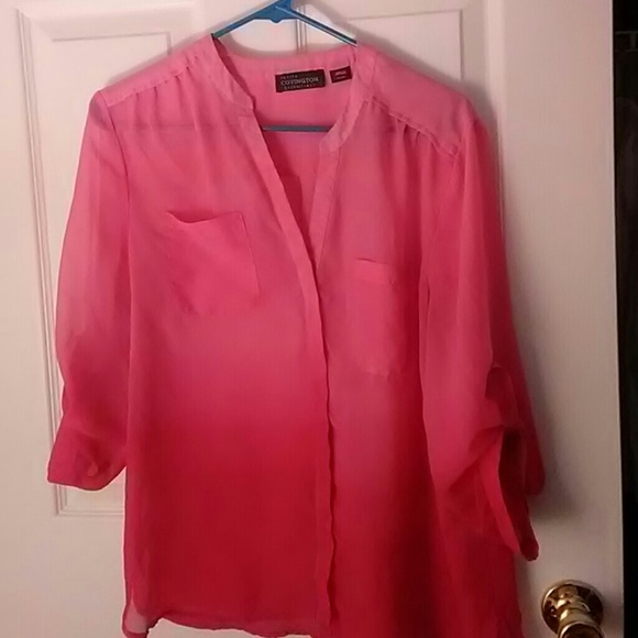 Ombre pink button up