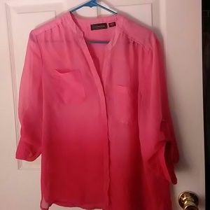 Ombre pink button up