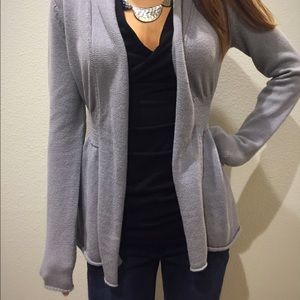 Fitted Waist Grey Cardigan