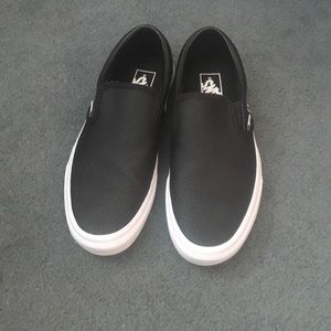 Vans Perf leather slip ons never been worn!