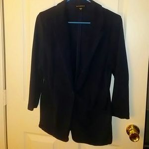Navy blue cotton blazer
