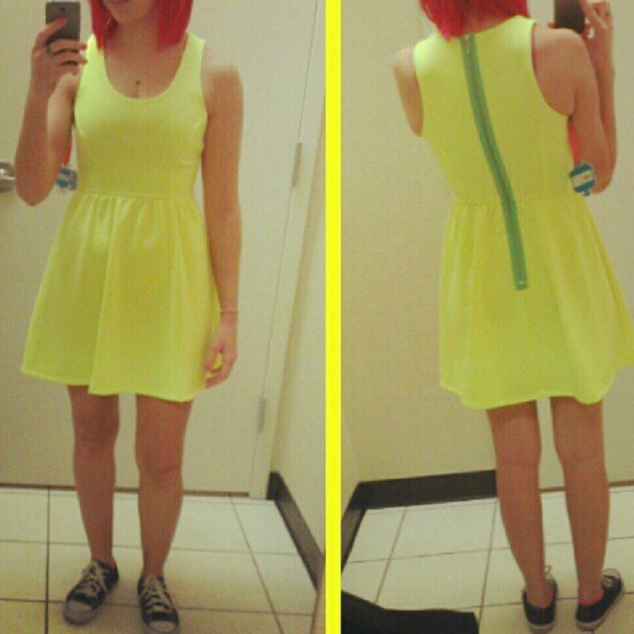 Neon yellow dress