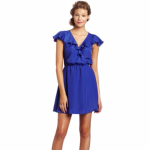 BcbGeneration Blue Ruffle Dress