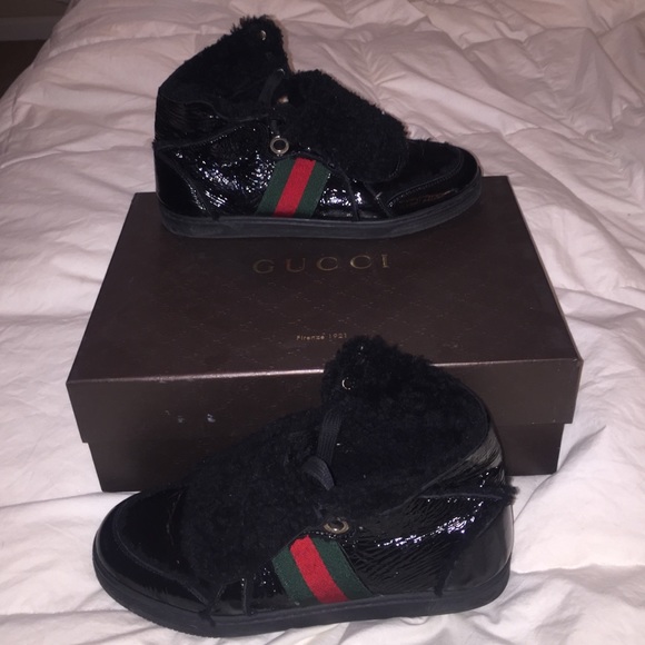 Gucci  patent leather sneakers