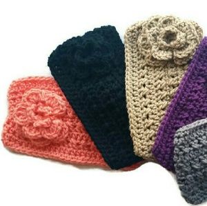 CORAL Crochet Headband Earwarmer
