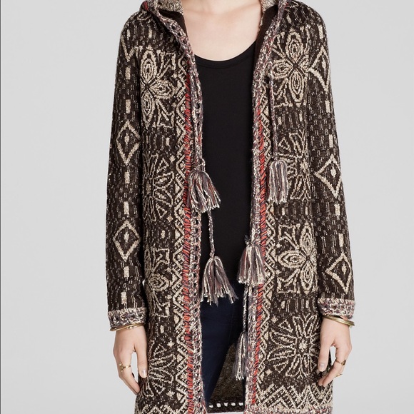 Free people Pom Pom tassel duster sweater S - Picture 2 of 4