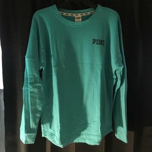 VS Pink blue crew neck sweater