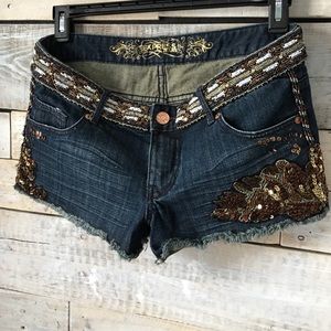 FINAL MARKDOWN Express sequined Jean shorts