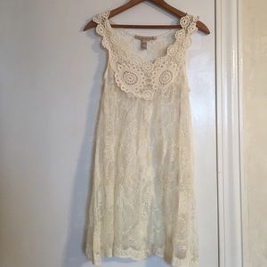 Breezy lace and crochet tunic!
