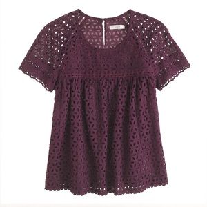 J. Crew Eyelet Top