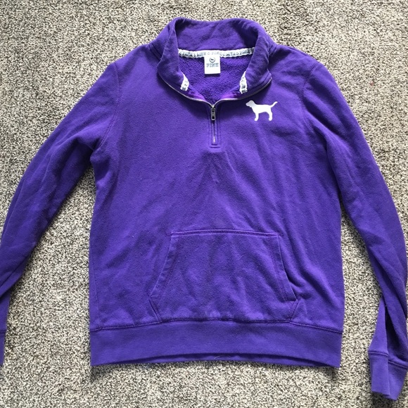 Victoria's Secret Pink purple quarter zip